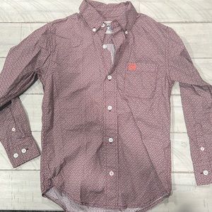 Cinch Boys Long Sleeve Button Down Shirt Size 4-5